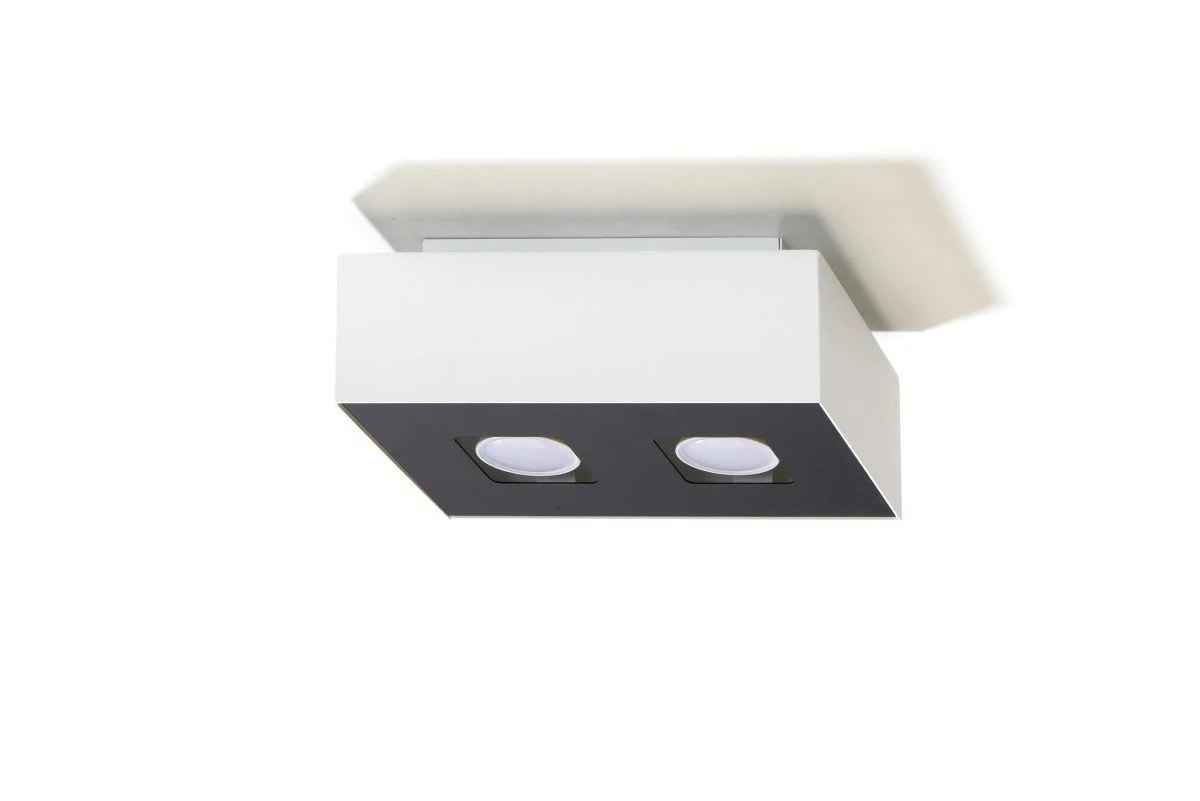 Sollux MONO Moderne Aufbauleuchte Eckig Weiss, Schwarz 2-flg. GU10 – Bild 2