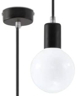 Sollux EDISON Pendelaufhang Schwarz 1-flg. E27