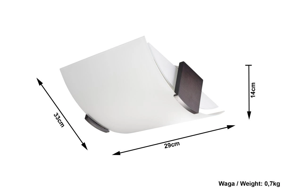 Sollux EMILIO Moderne Deckenlampe Weiss, Wenge 2-flg. E27 – Bild 4