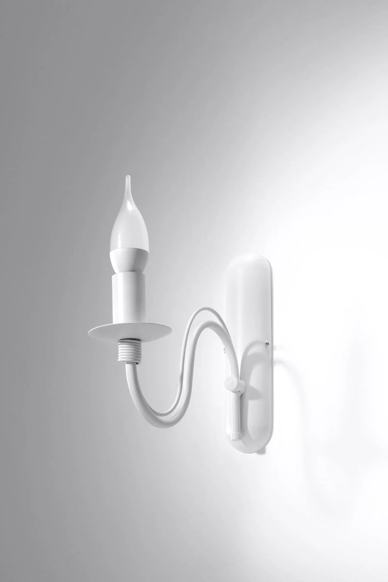 Sollux MINERWA Wandkronleuchter Weiss 1-flg. E14 – Bild 2