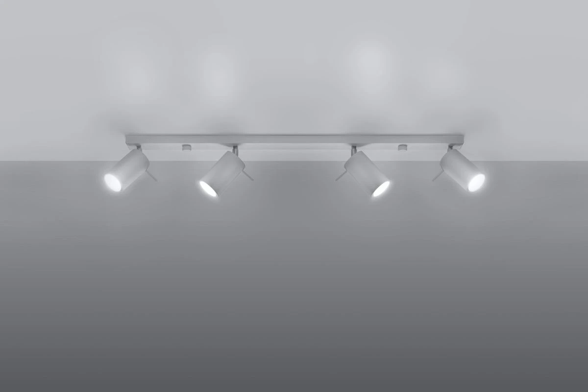 Sollux RING Moderner Deckenstrahler Weiss Länglich 4-flg. GU10 – Bild 3
