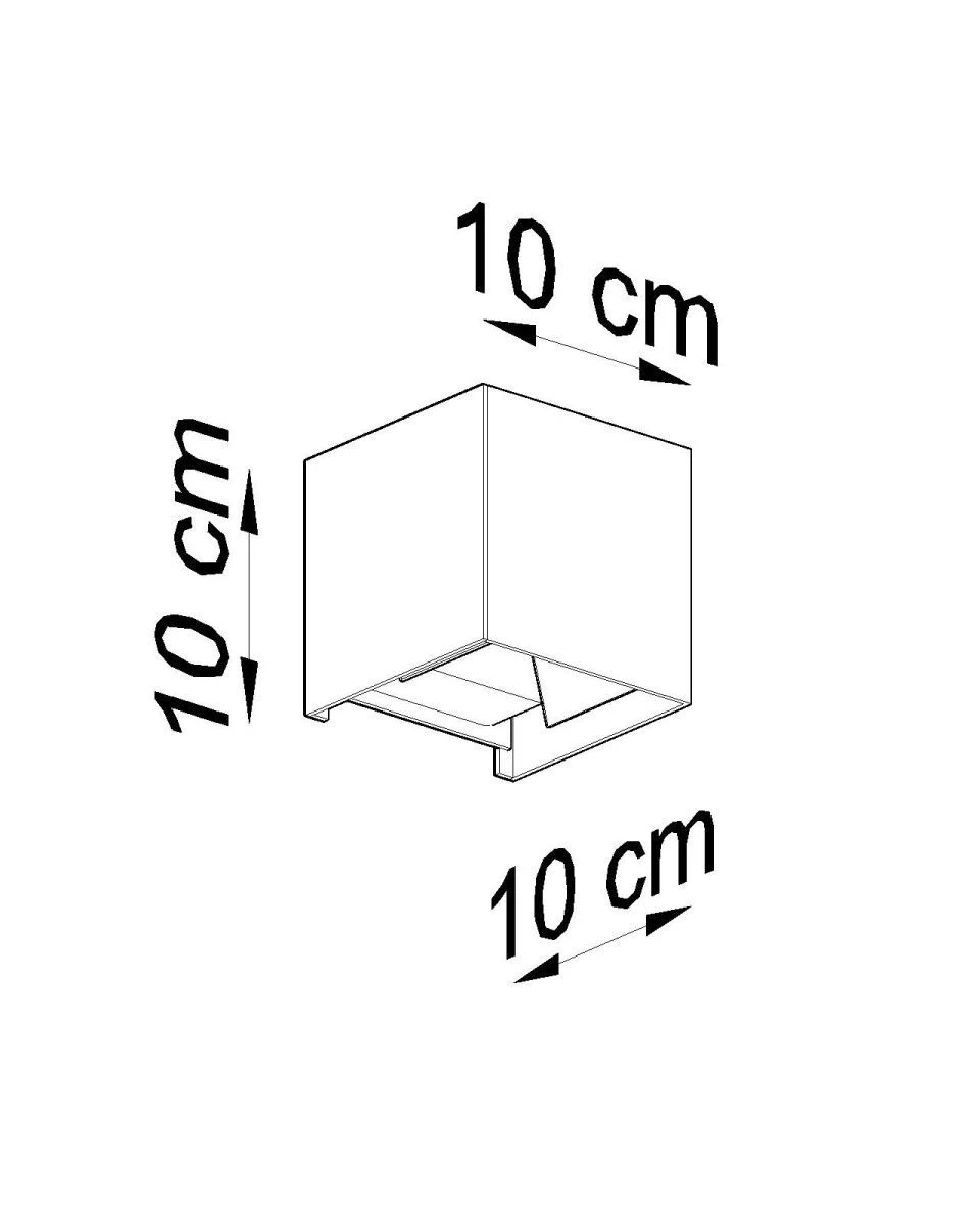 Sollux Luca LED Wandaußenlampe Weiß 3000K IP54 10x10x10cm – Bild 7