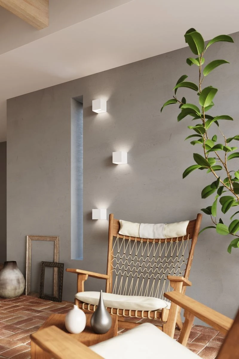 Sollux Luca LED Wandaußenlampe Weiß 3000K IP54 10x10x10cm – Bild 5