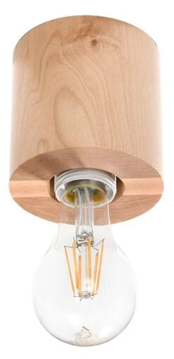 Sollux Salgado Aufbauleuchte Natur Holz E27 Dimmbar 10x10x10cm