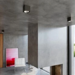 Sollux Blake Aufbauleuchte Schwarz GU10 Dimmbar 12x12x11cm