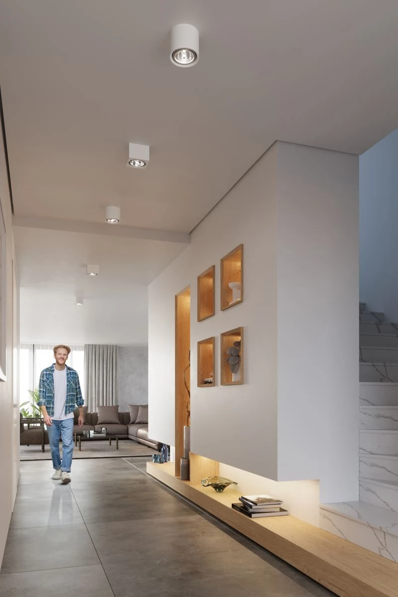 Sollux Kalu Aufbauleuchte Weiß GU10 Dimmbar 14,5x14,5x14cm – Bild 2