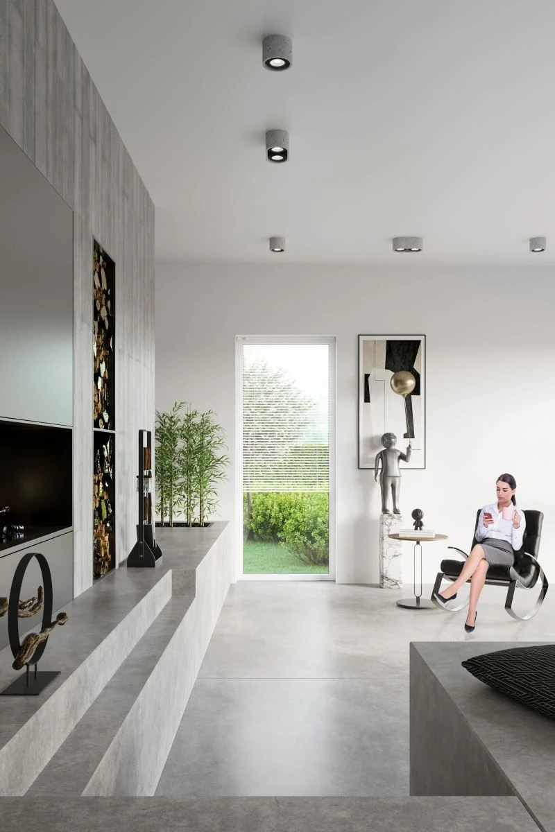 Sollux Basic 1 Aufbauleuchte Grau GU10 Dimmbar 14x14x9cm – Bild 2