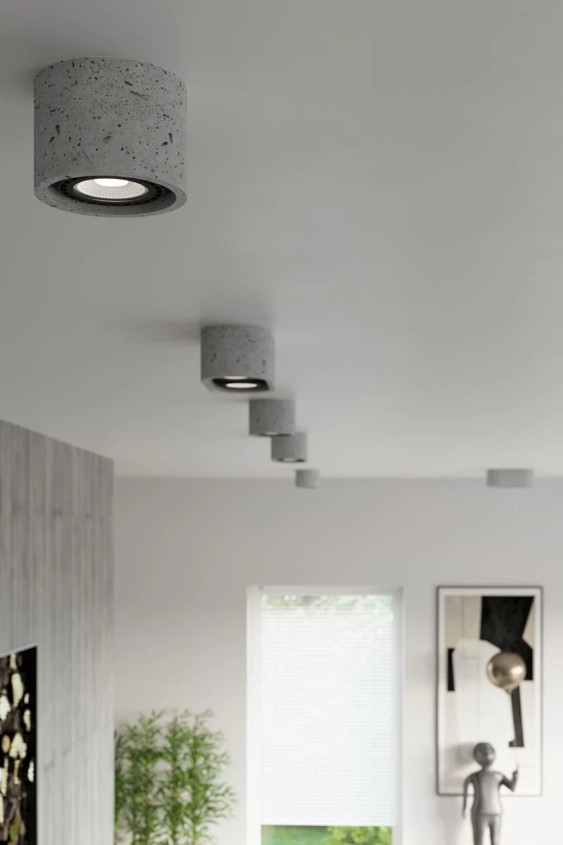Sollux Basic 1 Aufbauleuchte Grau GU10 Dimmbar 14x14x9cm – Bild 3