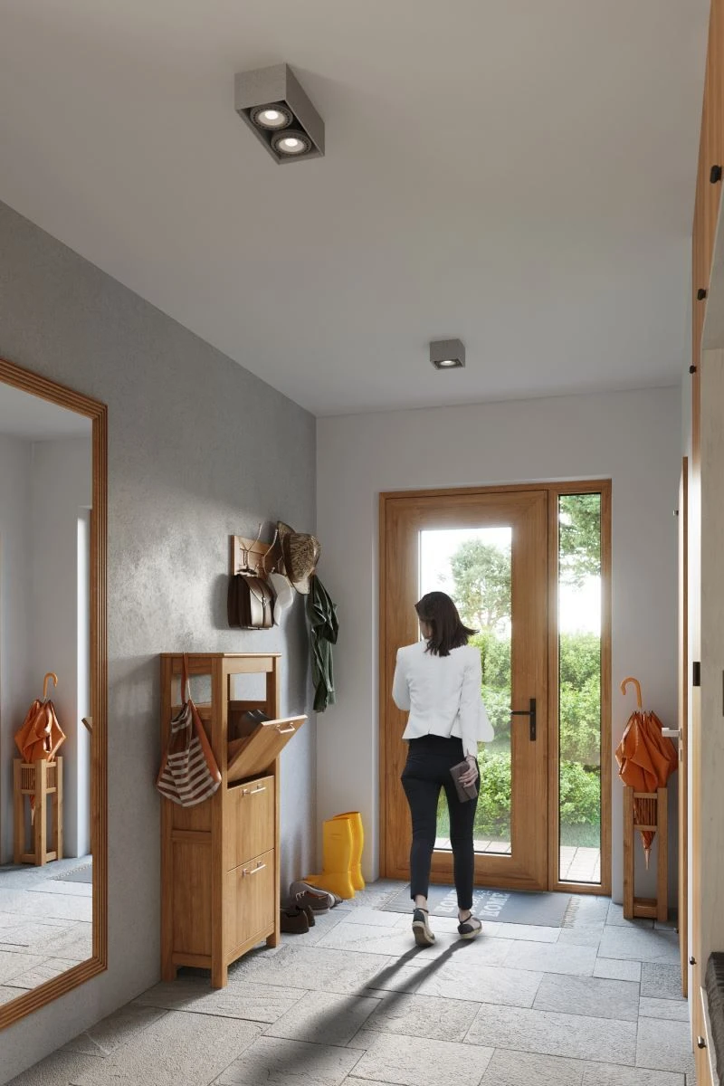 Sollux Quatro 2 Aufbauleuchte Grau 2x GU10 Dimmbar 27x14x9cm – Bild 2