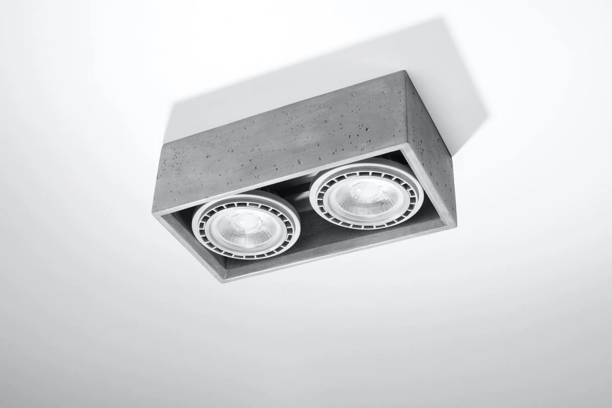 Sollux Quatro 2 Aufbauleuchte Grau 2x GU10 Dimmbar 27x14x9cm – Bild 8