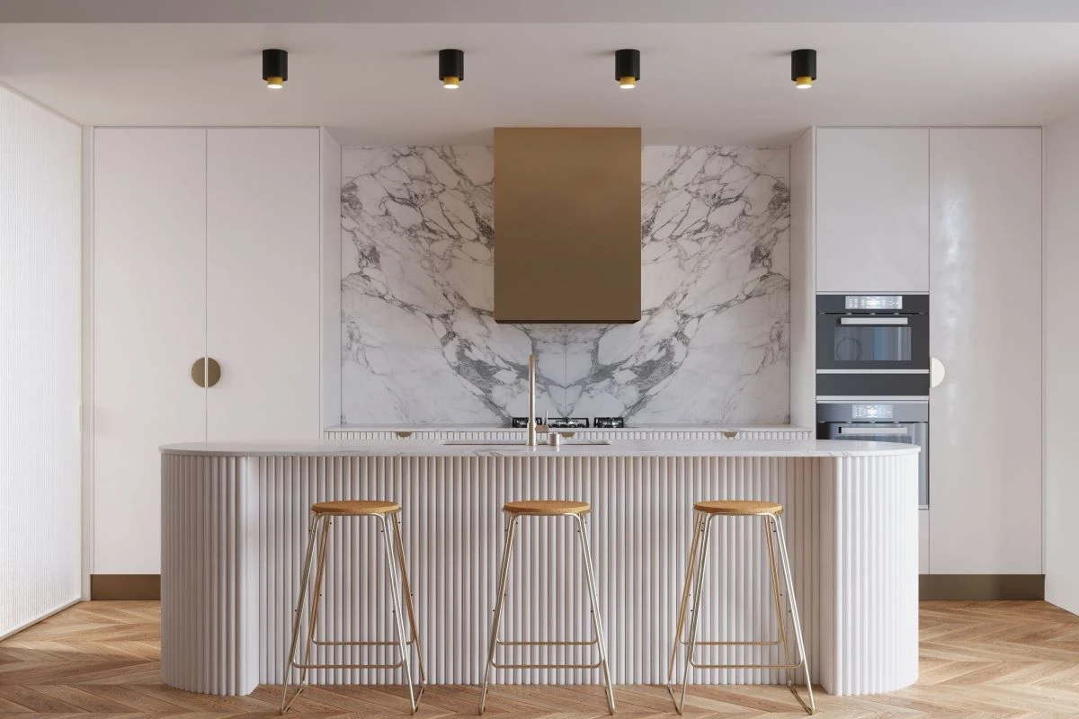 Sollux Nesi Aufbauleuchte Schwarz, Golden GU10 Dimmbar 10x10x14cm – Bild 3