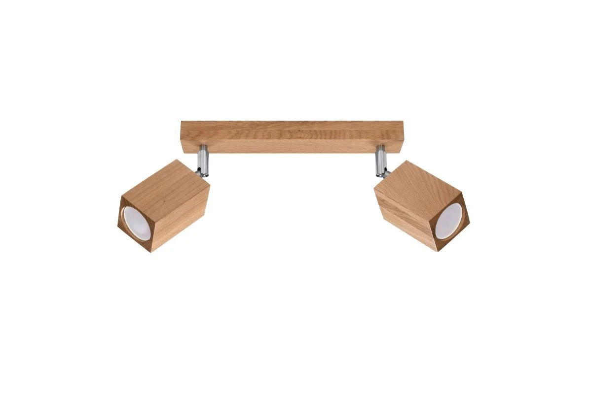 Sollux Keke 2 Deckenstrahler Eiche 2x GU10 Dimmbar 30x5x20cm