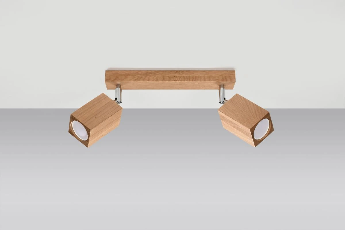 Sollux Keke 2 Deckenstrahler Eiche 2x GU10 Dimmbar 30x5x20cm – Bild 8