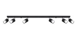 Sollux Nero 6 Deckenstrahler Schwarz, Chrom 6x GU10 Dimmbar 117x5x18cm