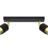 Sollux Nero 2 Deckenstrahler Schwarz, Gold 2x GU10 Dimmbar 30x5x18cm