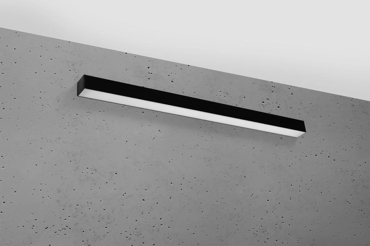 Thoro Pinne 90 LED Wandlampe Schwarz 4600lm 3000K 90x6x6cm – Bild 7