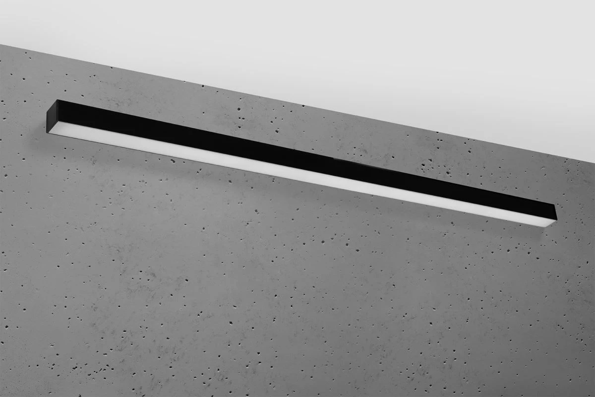 Thoro Pinne 150 LED Wandlampe Schwarz 7200lm 3000K 150x6x6cm – Bild 6